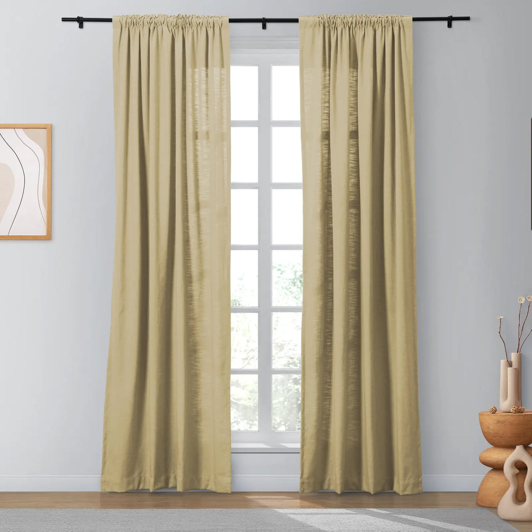 Bella Cotton Blend Curtains & Drapes Soft Top