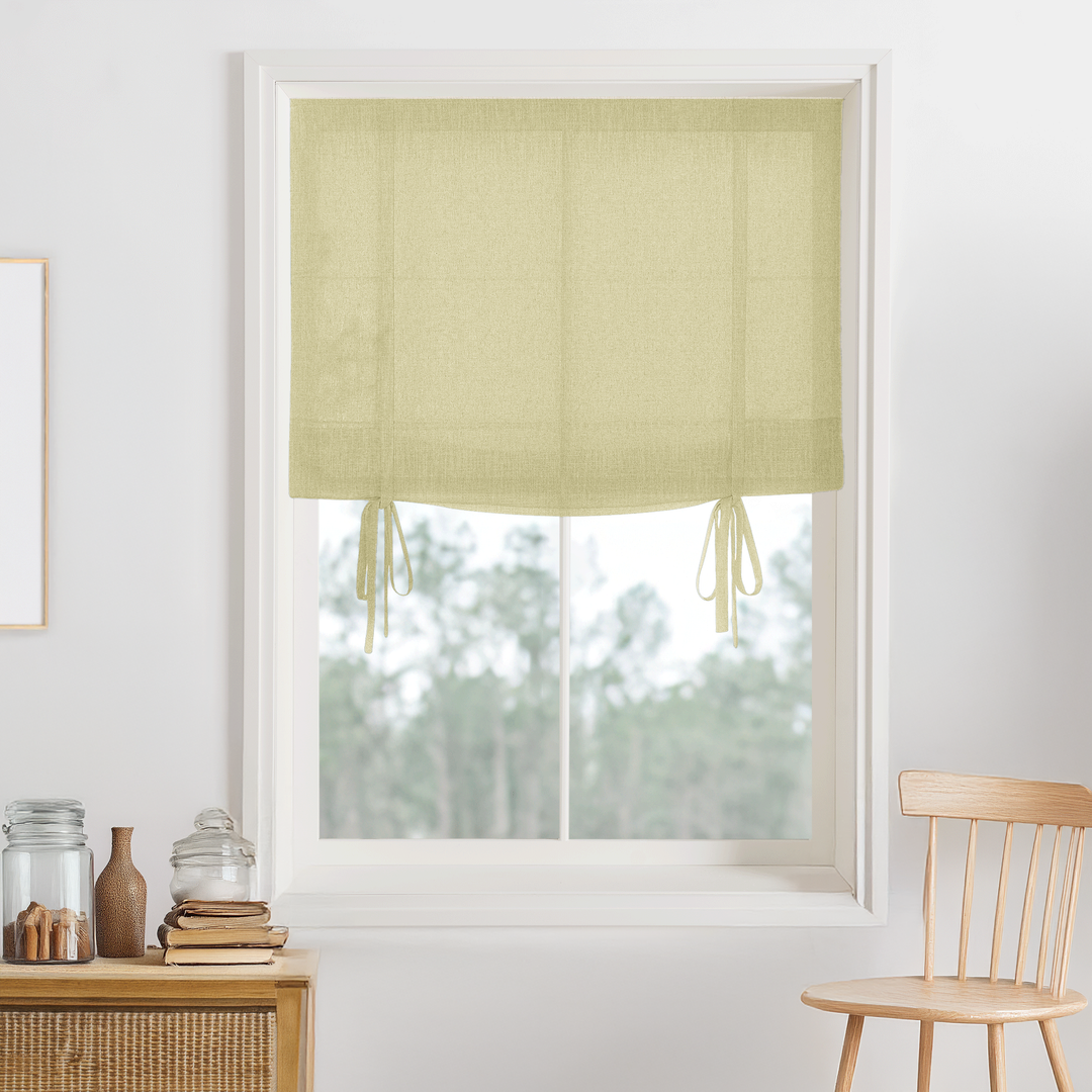 Bella Cotton Roman Shades & Blinds | Tie