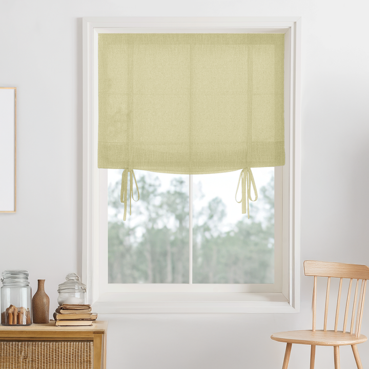 Bella Cotton Roman Shades & Blinds | Tie