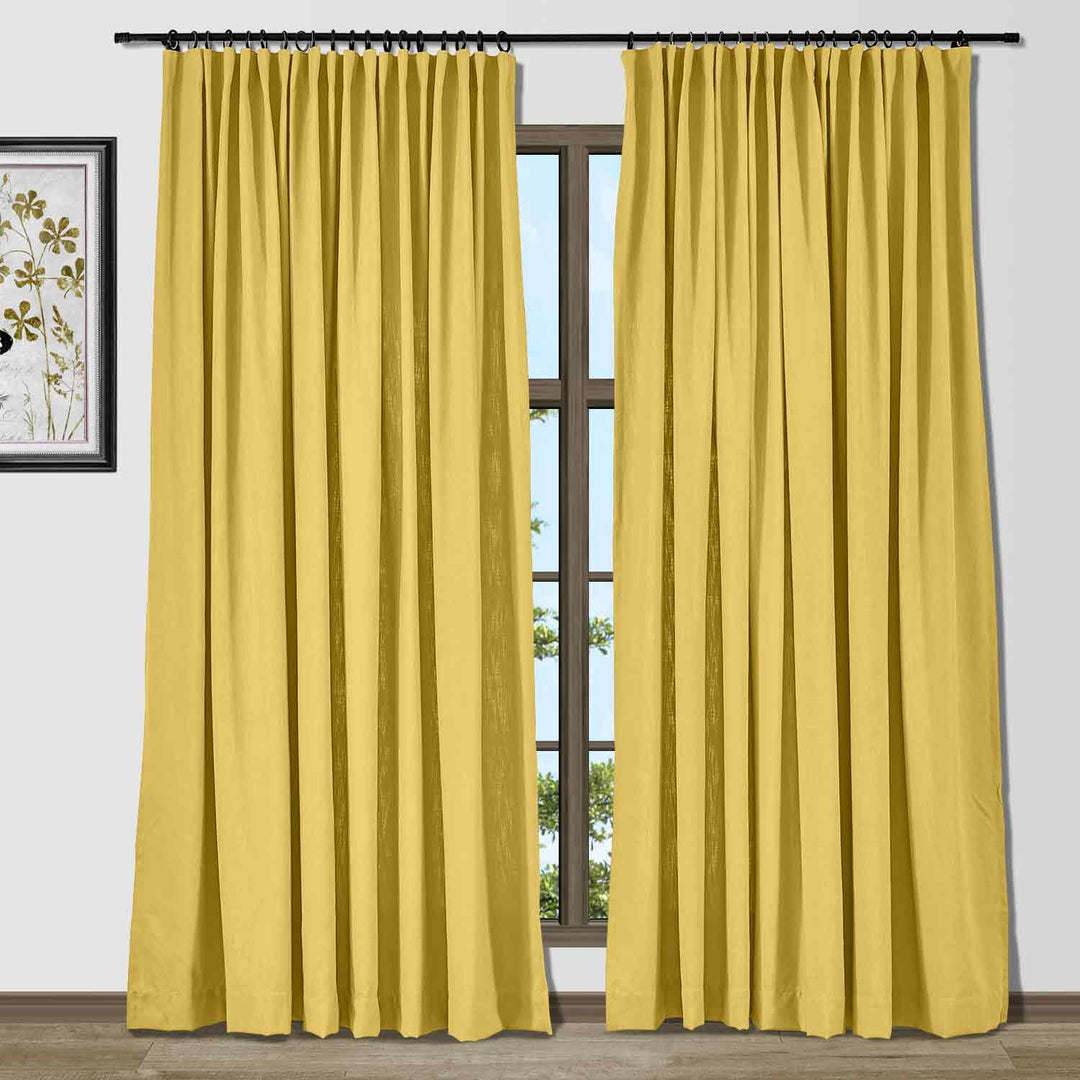 Bella Cotton Blend Curtains & Drapes Pleated