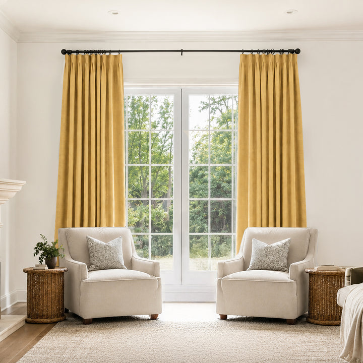 Bella Cotton Blend Curtains & Drapes Pleated
