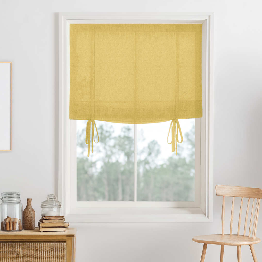 Bella Cotton Roman Shades & Blinds | Tie