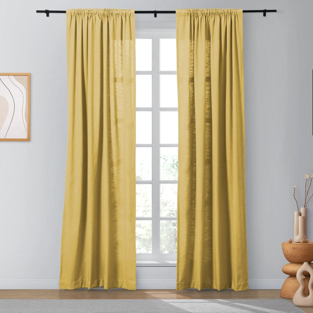 Bella Cotton Blend Curtains & Drapes Soft Top