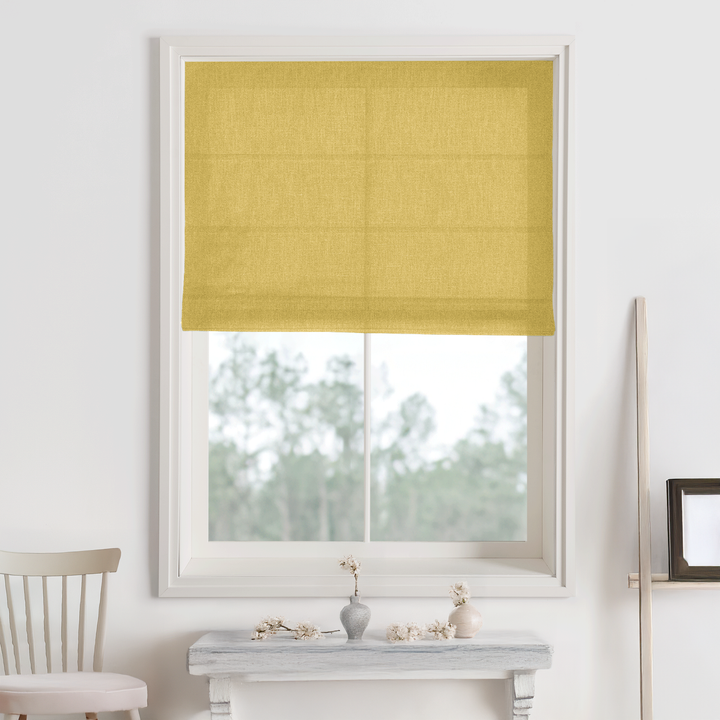 Bella Cotton No-Drill Roman Shades & Blinds | Fold