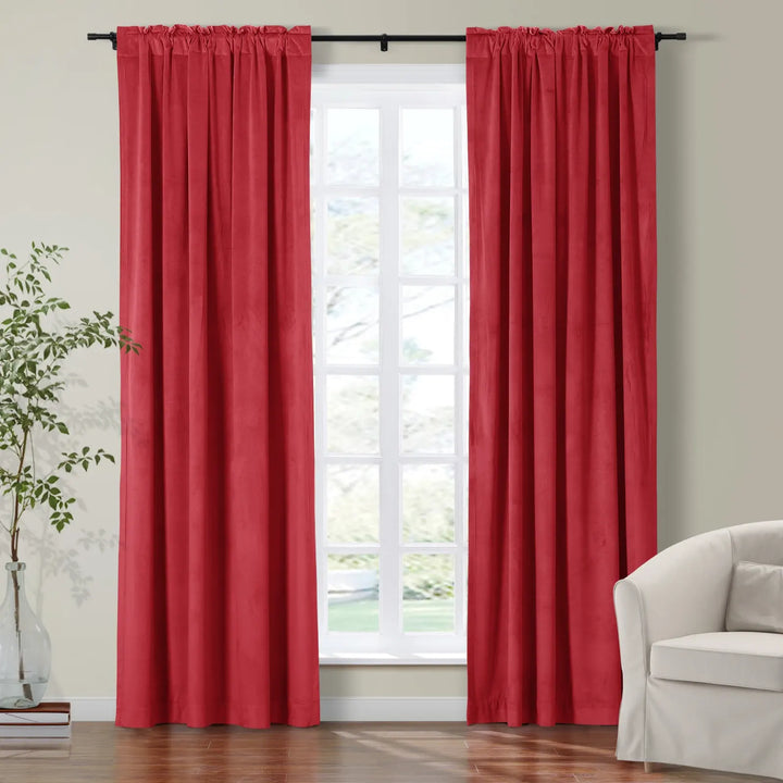 Maillard Velvet Curtains & Drapes Soft Top