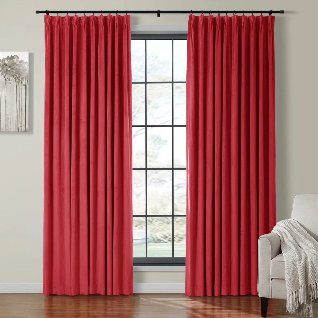 Maillard Velvet Curtains & Drapes Pleated