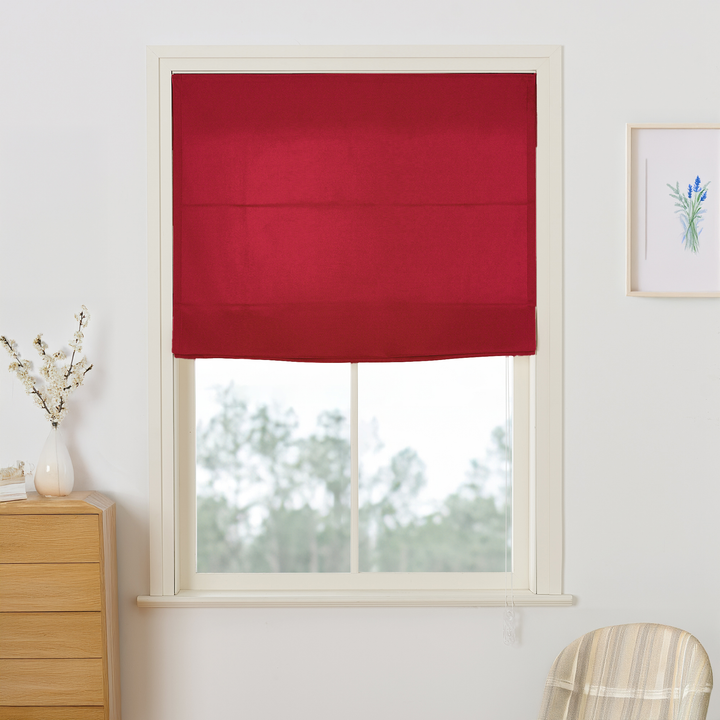 Maillard Velvet Roman Shades & Blinds | Flat Fold