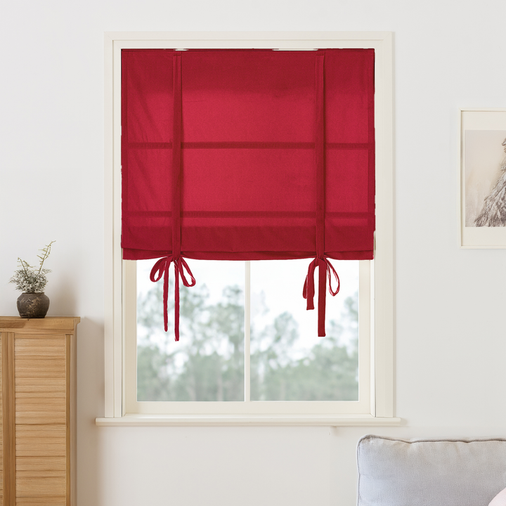 Maillard Velvet Roman Shades & Blinds | Tie
