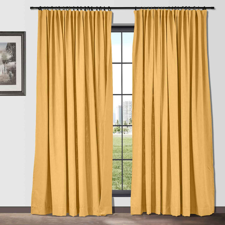 Bella Cotton Blend Curtains & Drapes Pleated