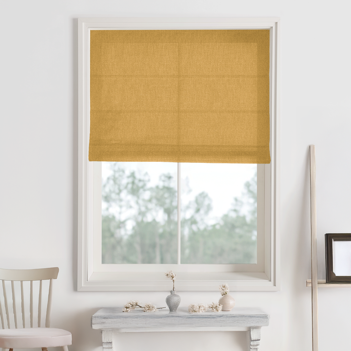 Bella Cotton No-Drill Roman Shades & Blinds | Fold