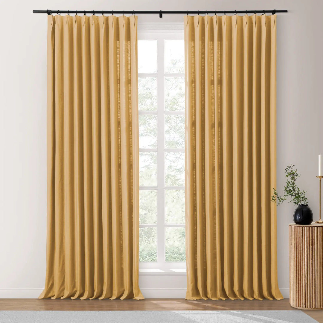 Bella Cotton Blend Curtains & Drapes Pleated