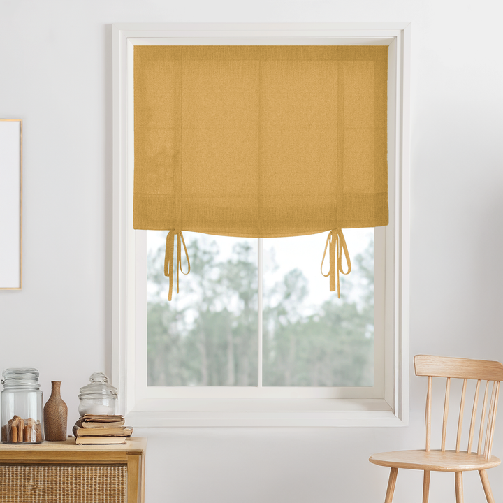 Bella Cotton Roman Shades & Blinds | Tie