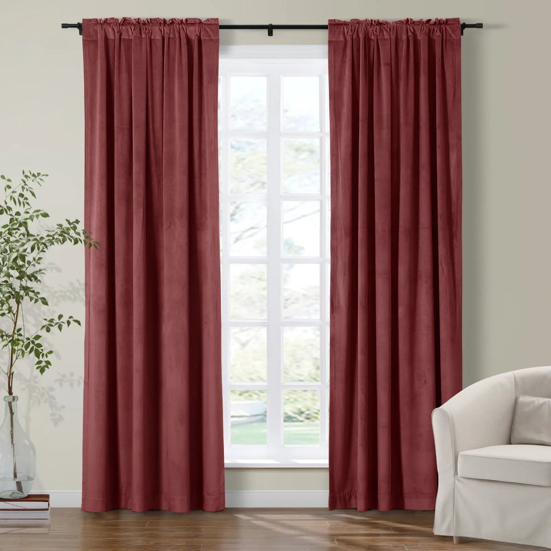 Maillard Velvet Curtains & Drapes Soft Top