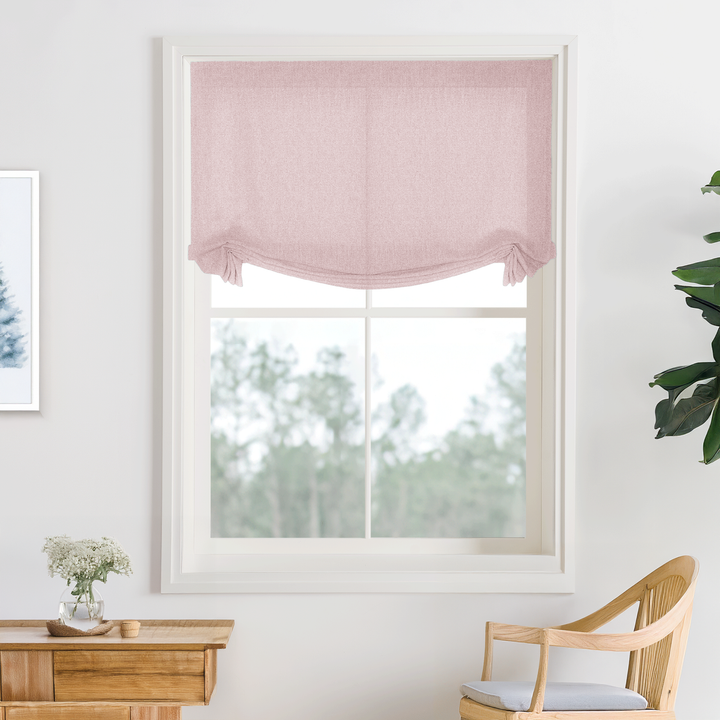 Bella Cotton No-Drill Roman Shades & Blinds | Swag