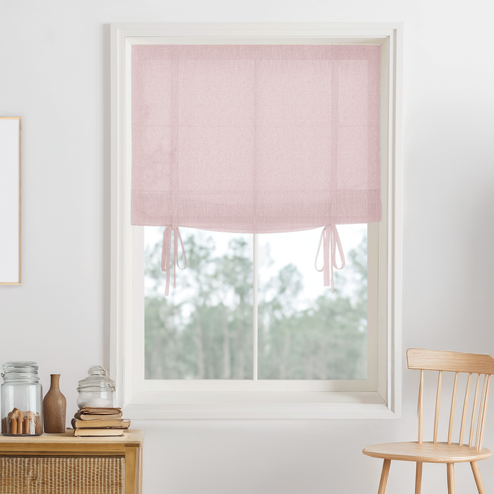 Bella Cotton Roman Shades & Blinds | Tie