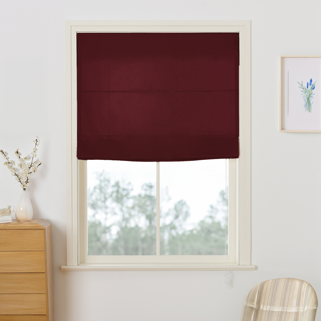 Maillard Velvet Roman Shades & Blinds | Flat Fold