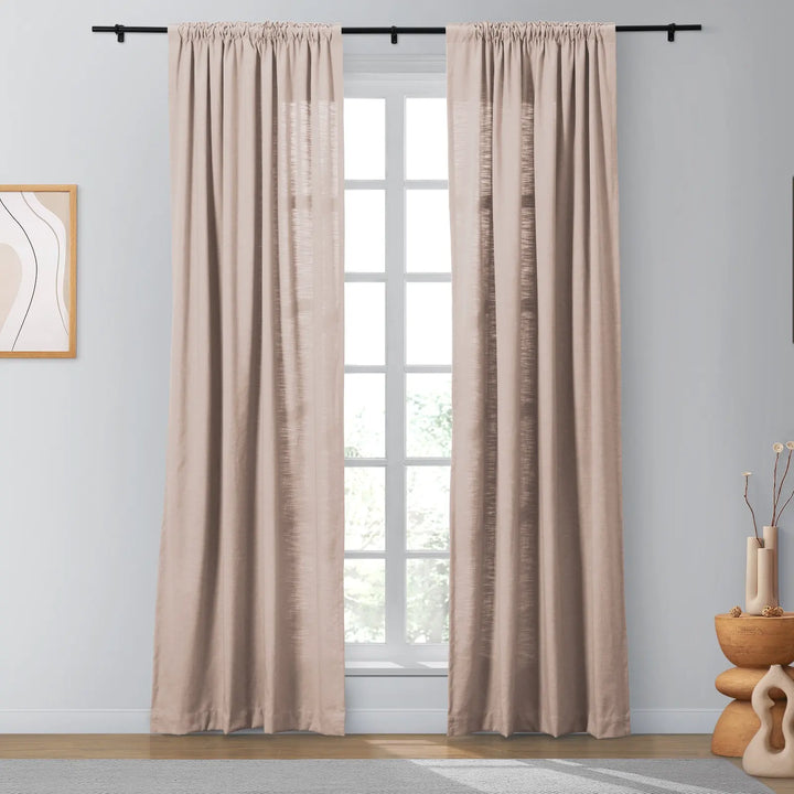 Bella Cotton Blend Curtains & Drapes Soft Top