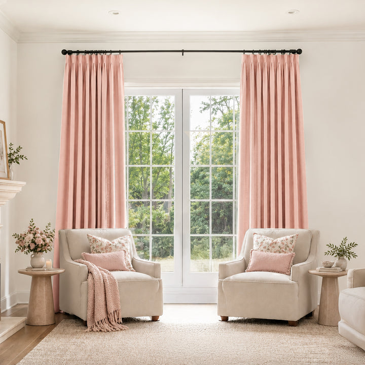 Bella Cotton Blend Curtains & Drapes Pleated