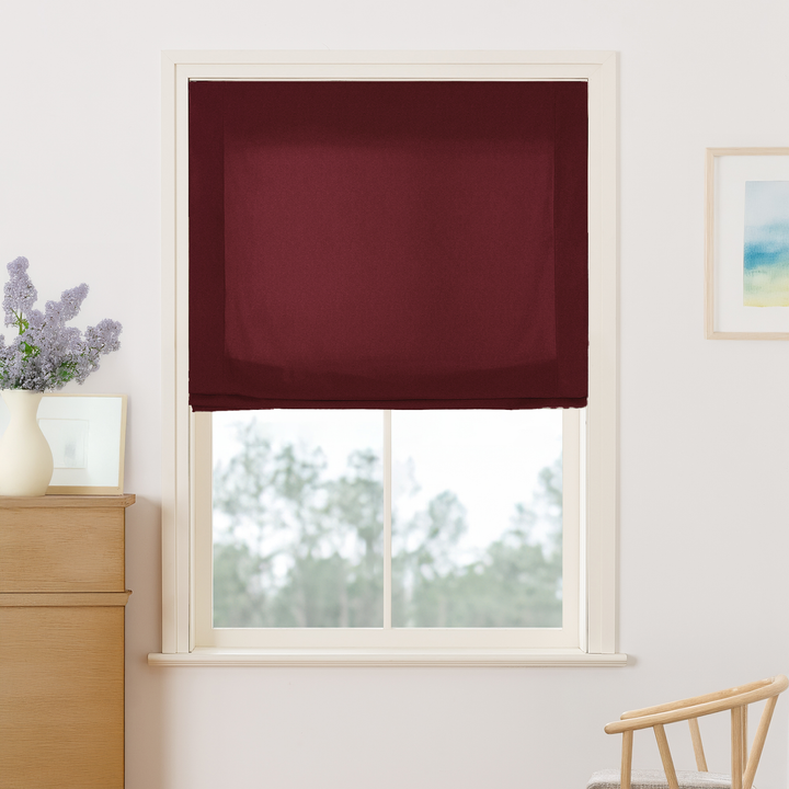 Maillard Velvet No-Drill Roman Shades & Blinds | Relaxed