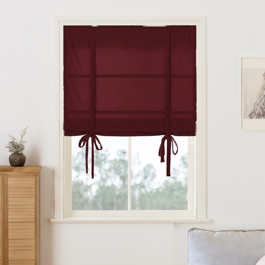 Maillard Velvet Roman Shades & Blinds | Tie