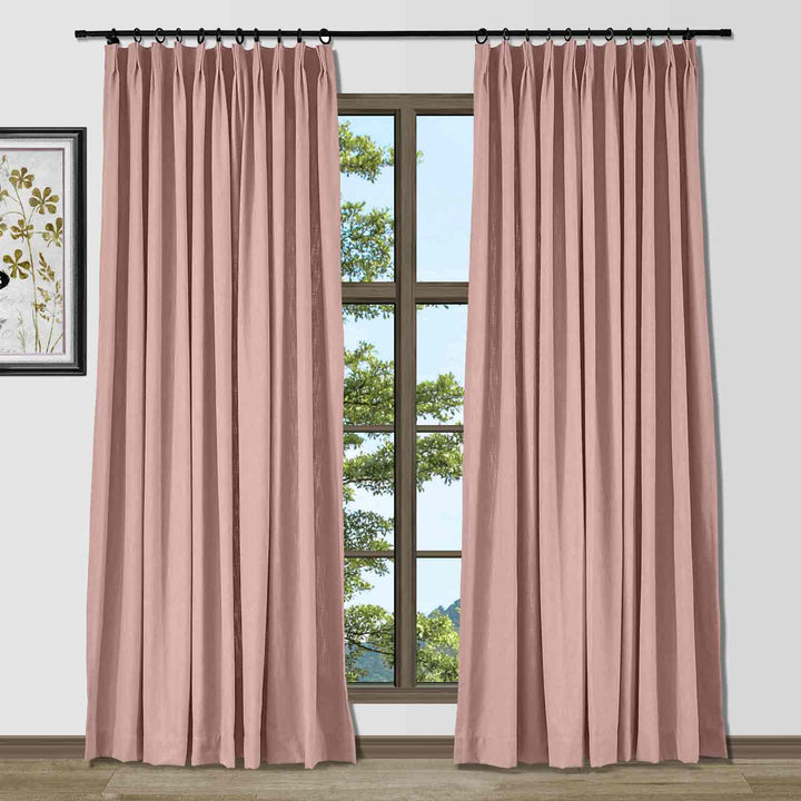 Bella Cotton Blend Curtains & Drapes Pleated