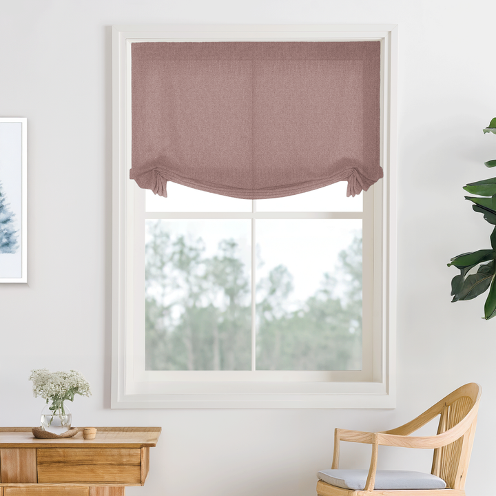 Bella Cotton No-Drill Roman Shades & Blinds | Swag