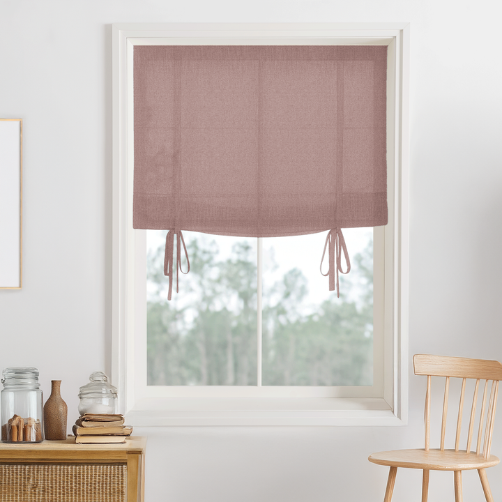 Bella Cotton Blackout Roman Shades & Blinds | Tie