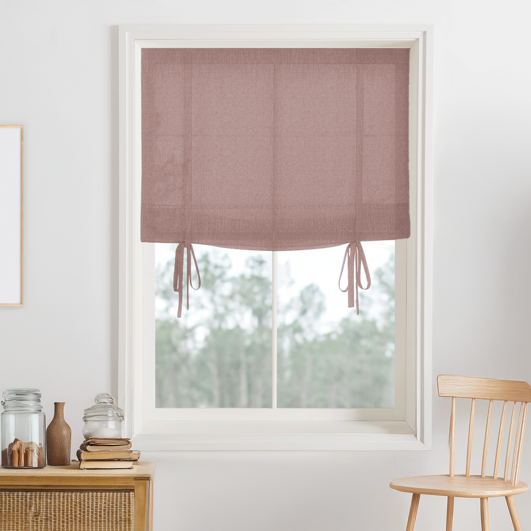 Bella Cotton Roman Shades & Blinds | Tie