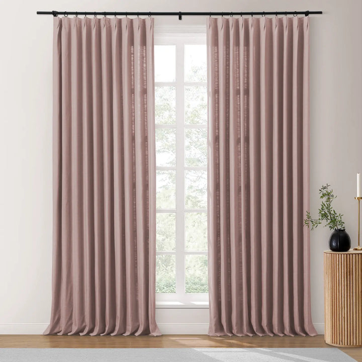 Bella Cotton Blend Curtains & Drapes Pleated