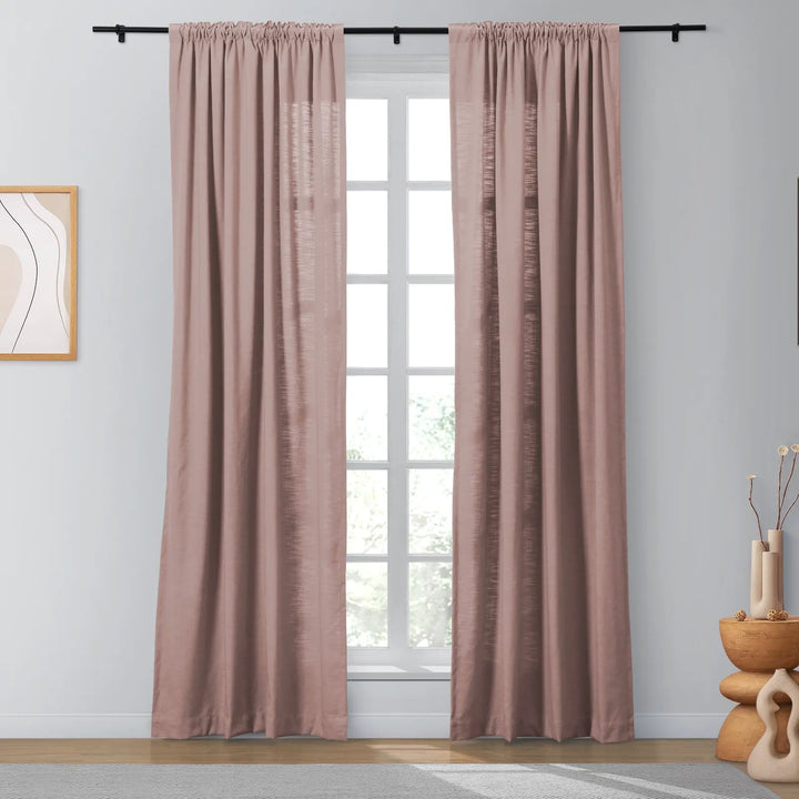 Bella Cotton Blend Curtains & Drapes Soft Top