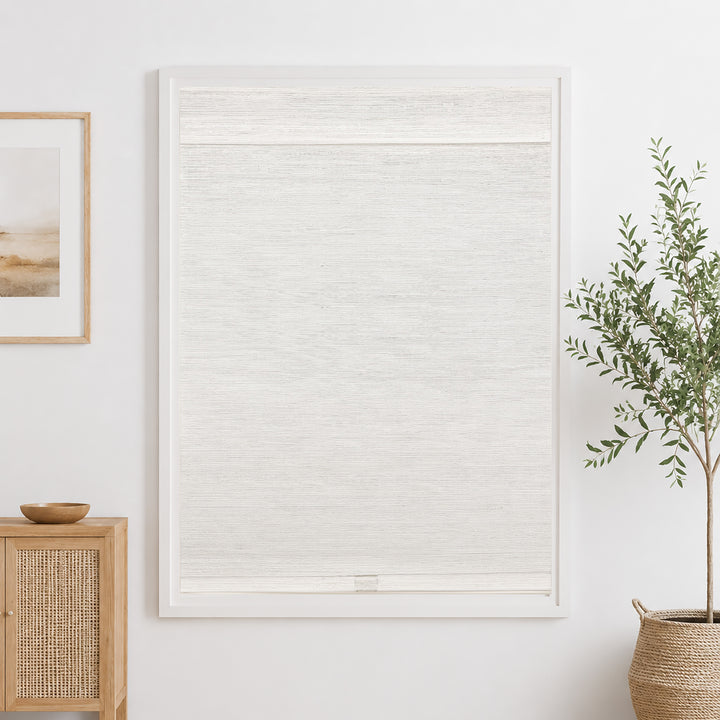 Ramie Woven Bamboo Blinds & Shades Top Down Bottom Up | Beige White