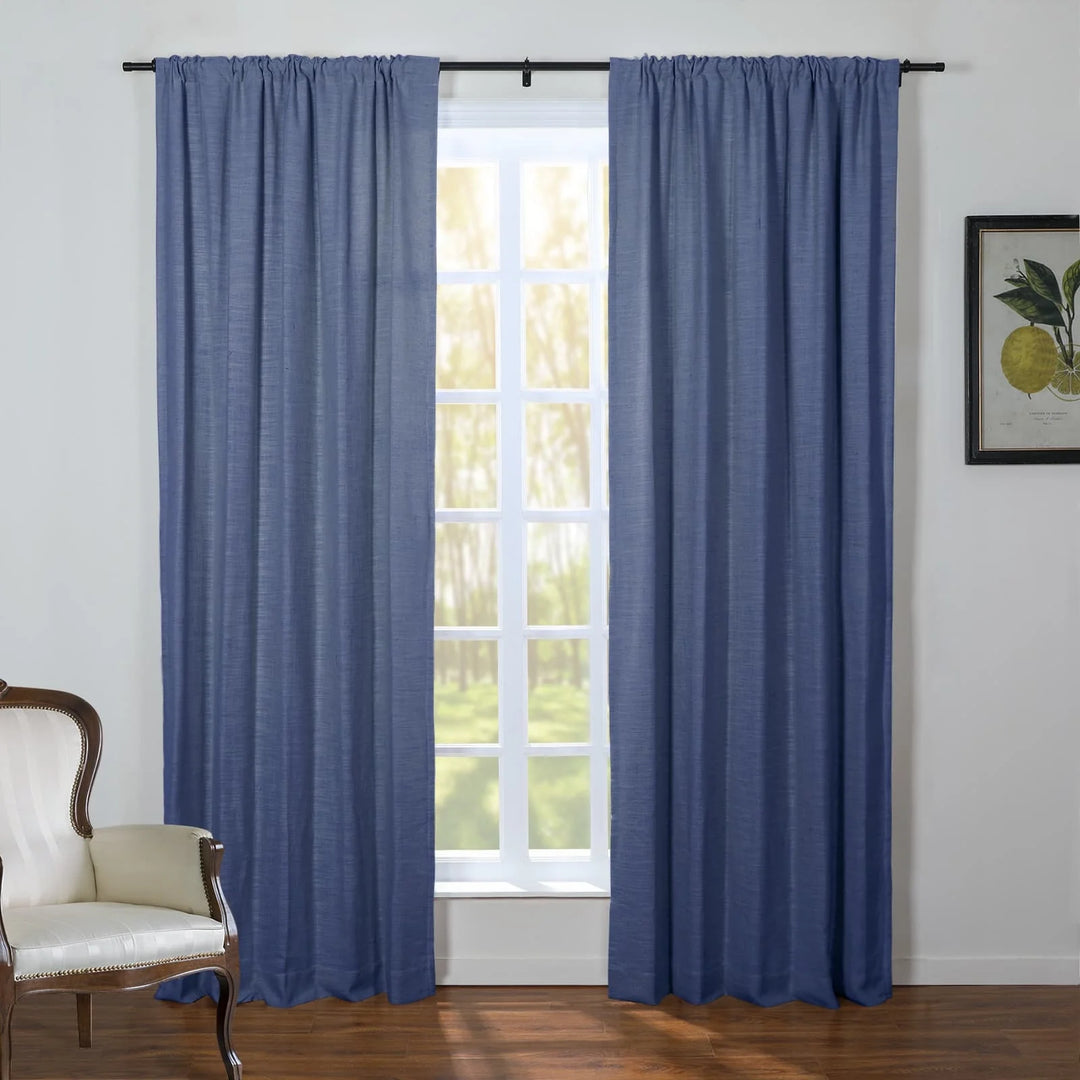 Kelly Linen Blend Curtains & Drapes Soft Top