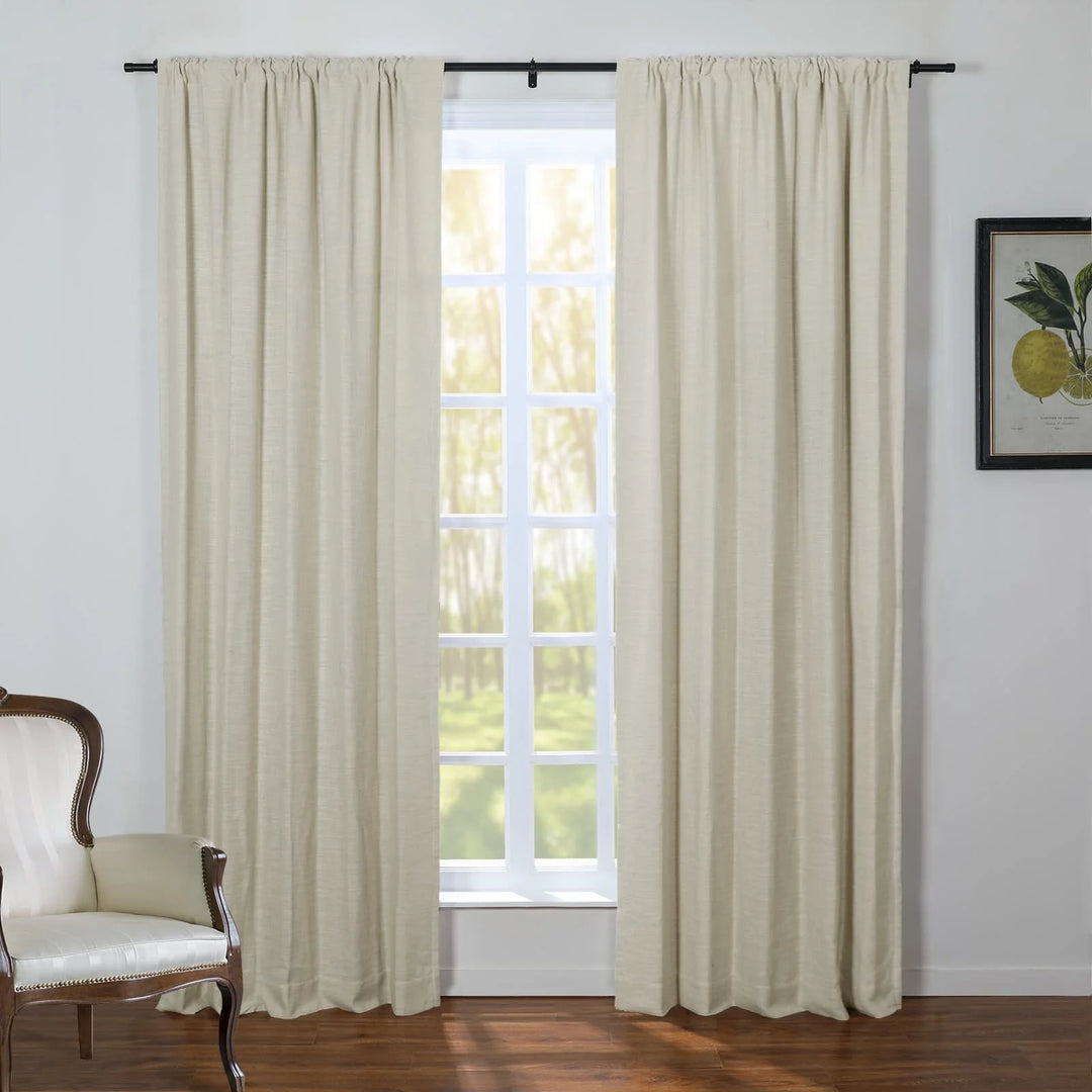 Kelly Linen Blend Curtains & Drapes Soft Top