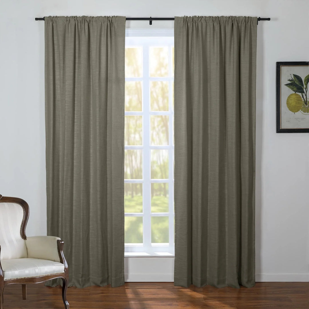 Kelly Linen Blend Curtains & Drapes Soft Top