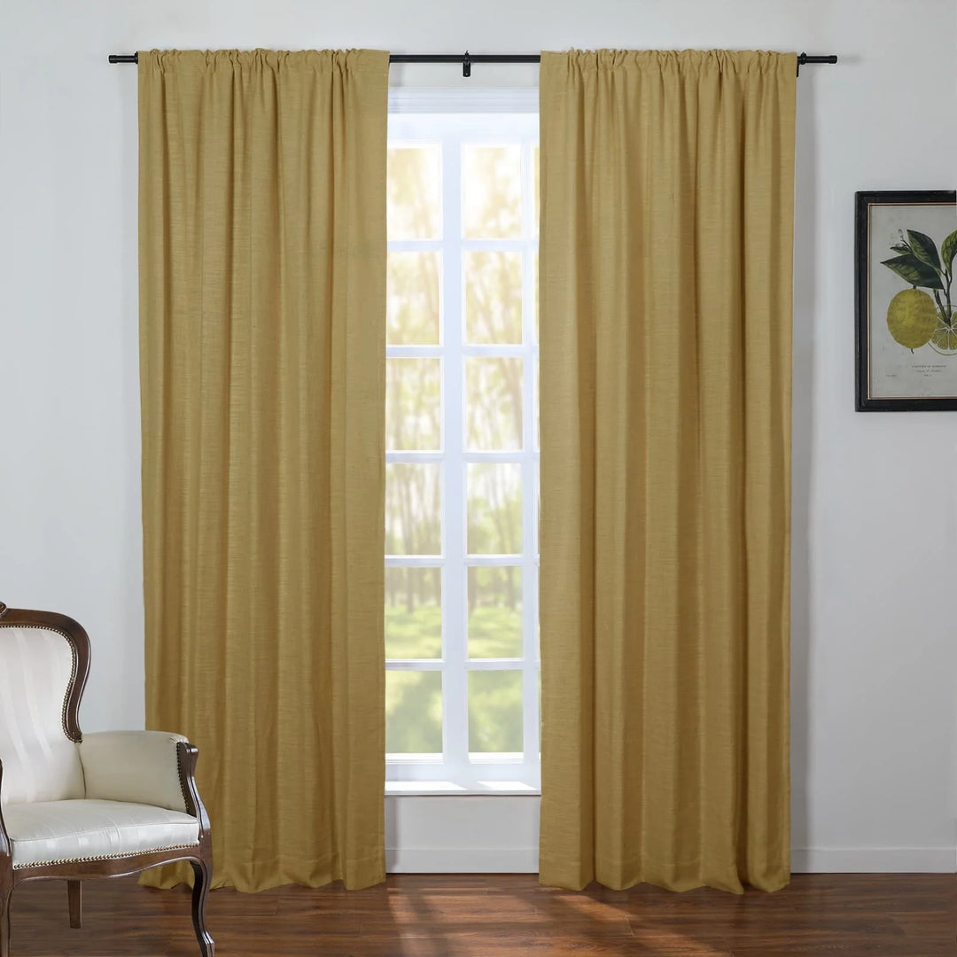 Kelly Linen Blend Curtains & Drapes Soft Top