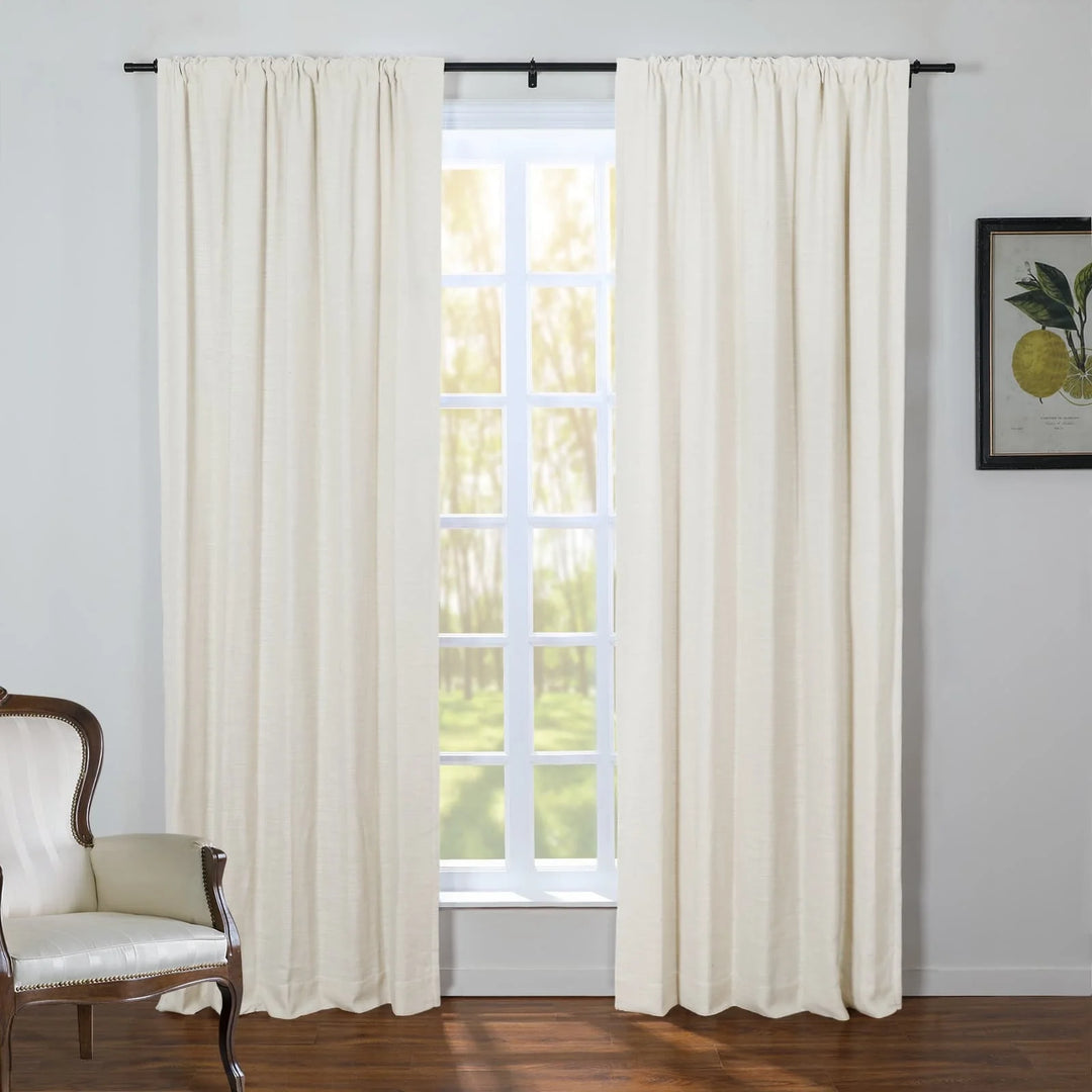 Kelly Linen Blend Curtains & Drapes Soft Top