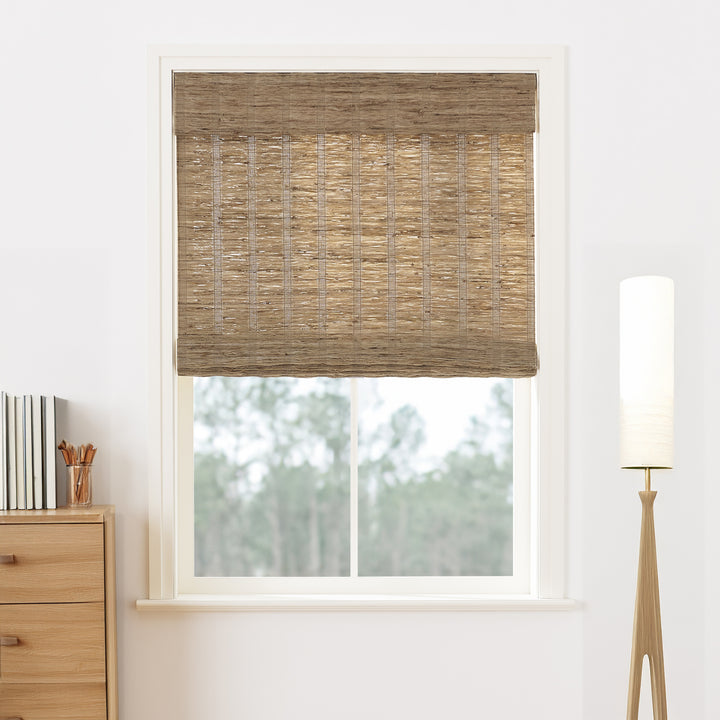 Ramie Woven Bamboo No-Drill Blinds & Shades | Almond