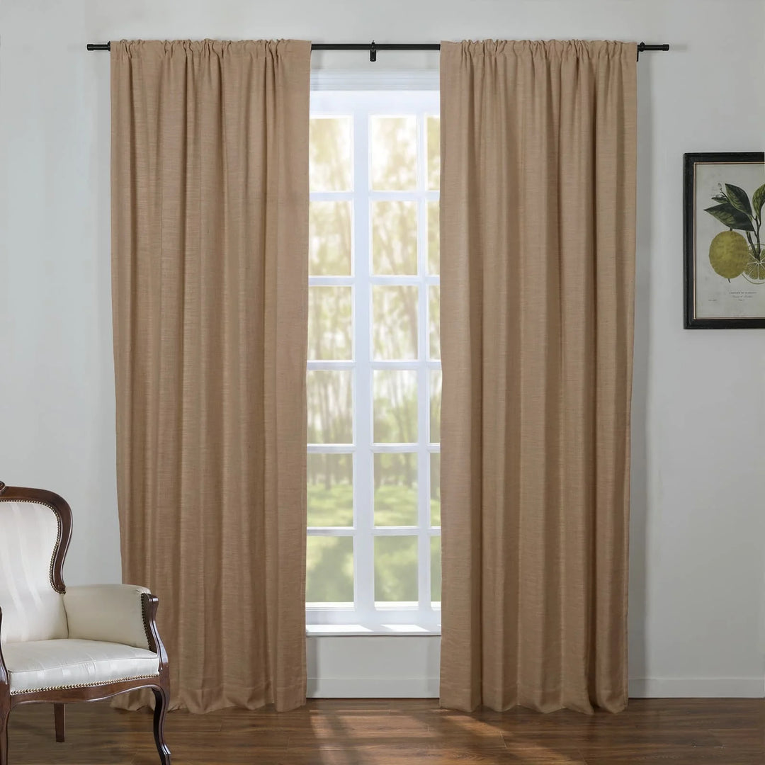 Kelly Linen Blend Curtains & Drapes Soft Top