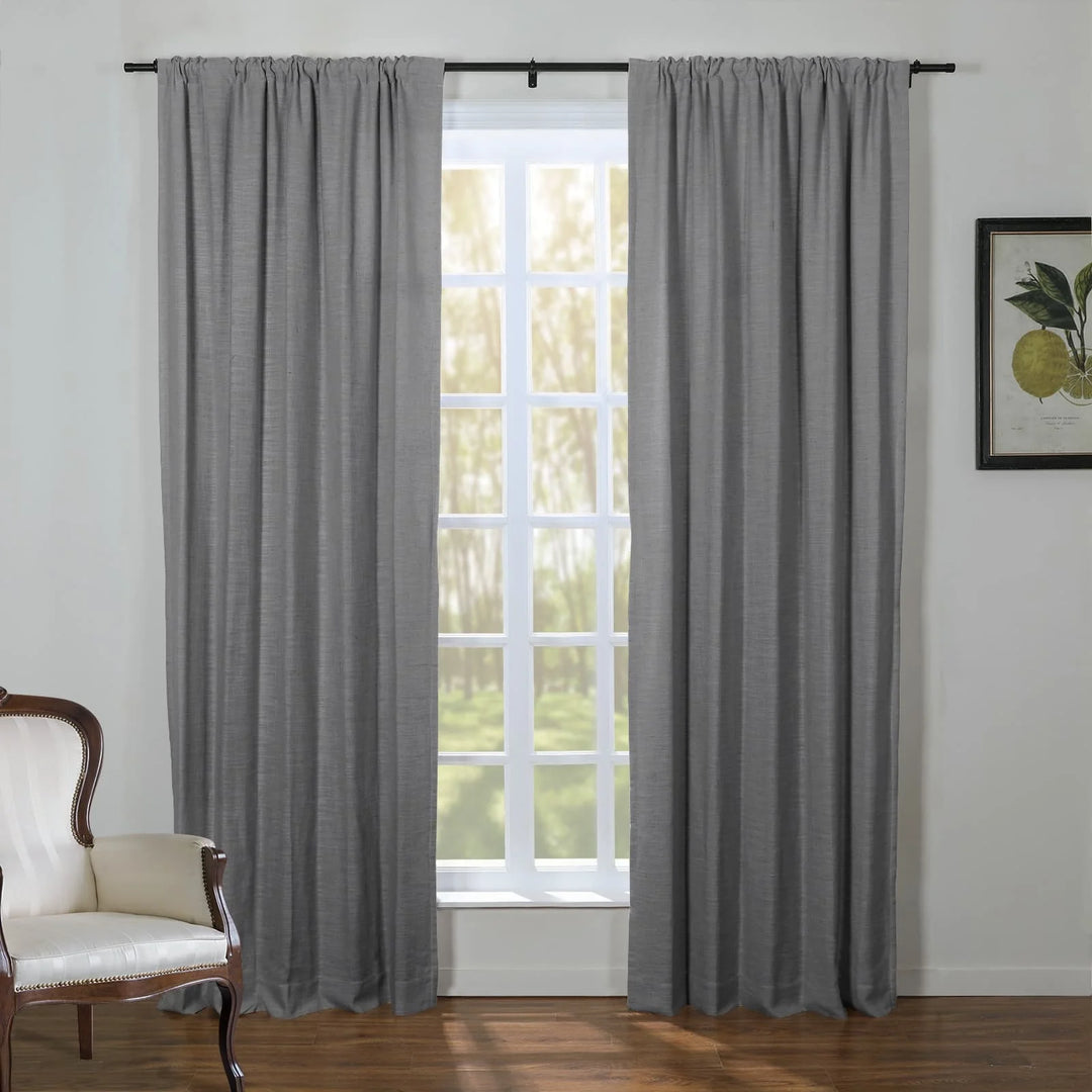 Kelly Linen Blend Curtains & Drapes Soft Top