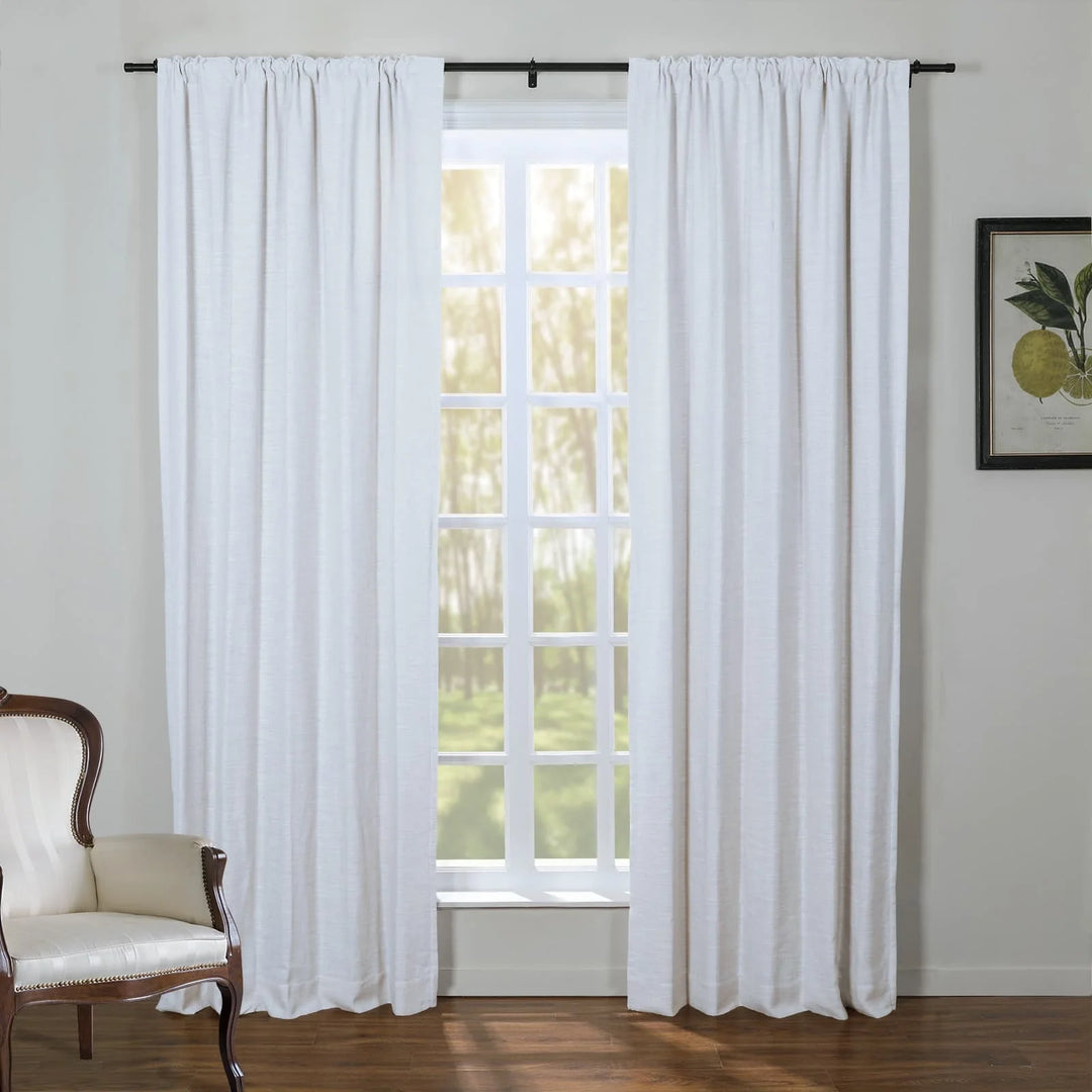 Kelly Linen Blend Curtains & Drapes Soft Top