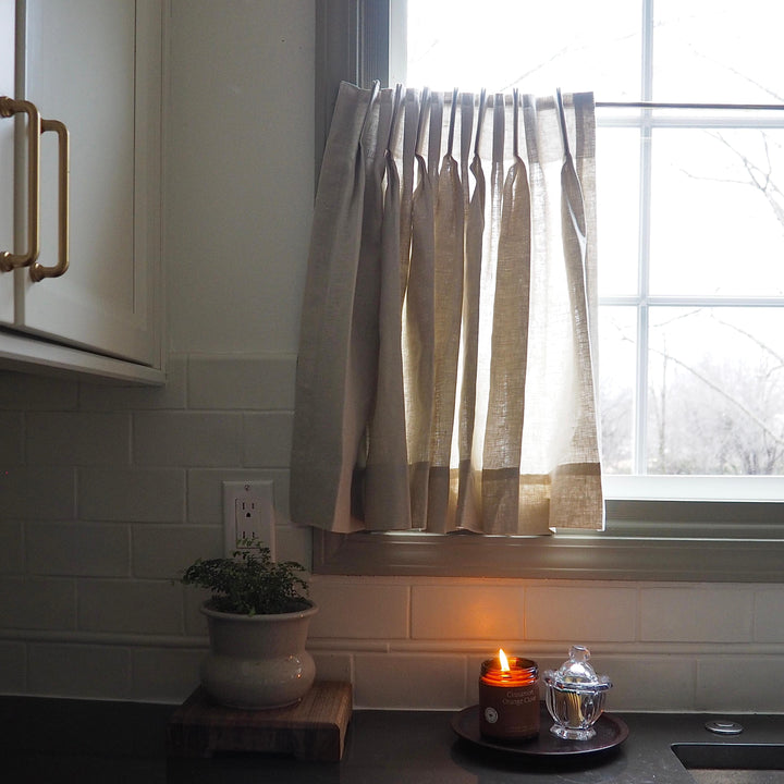 Belgian Flax Linen Cafe Curtains