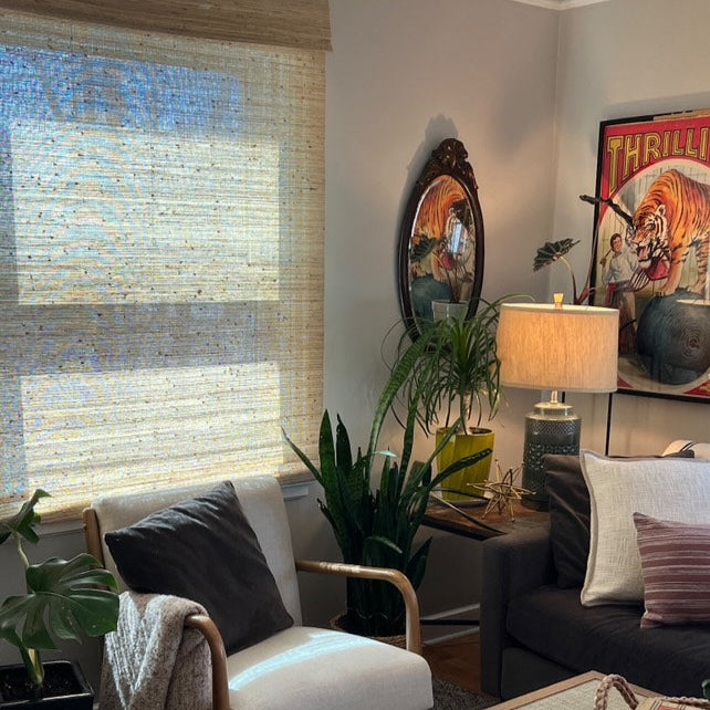 Ramie Woven Bamboo Blinds & Shades Top Down Bottom Up | Beige