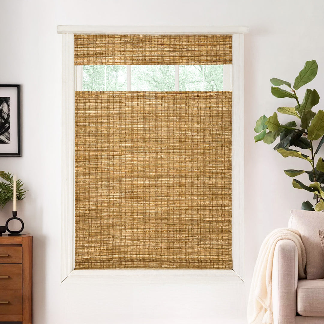 Ramie Woven Bamboo Blinds & Shades Top Down Bottom Up | Cinnamon