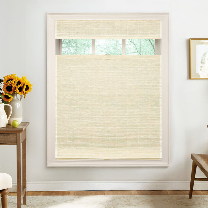 Ramie Woven Bamboo Blinds & Shades Top Down Bottom Up | Cream