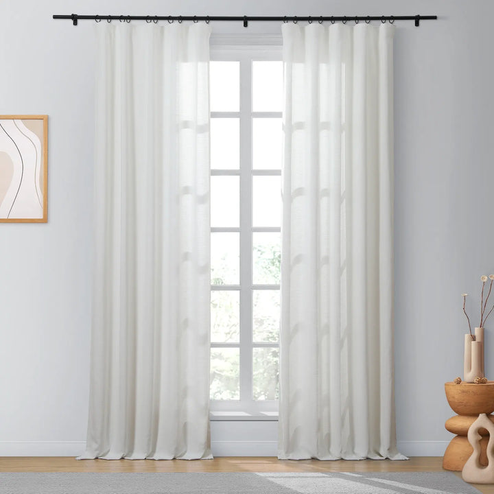 Bella Cotton Blend Curtains & Drapes Pleated