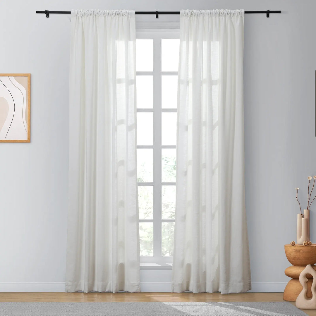 Bella Cotton Blend Curtains & Drapes Soft Top