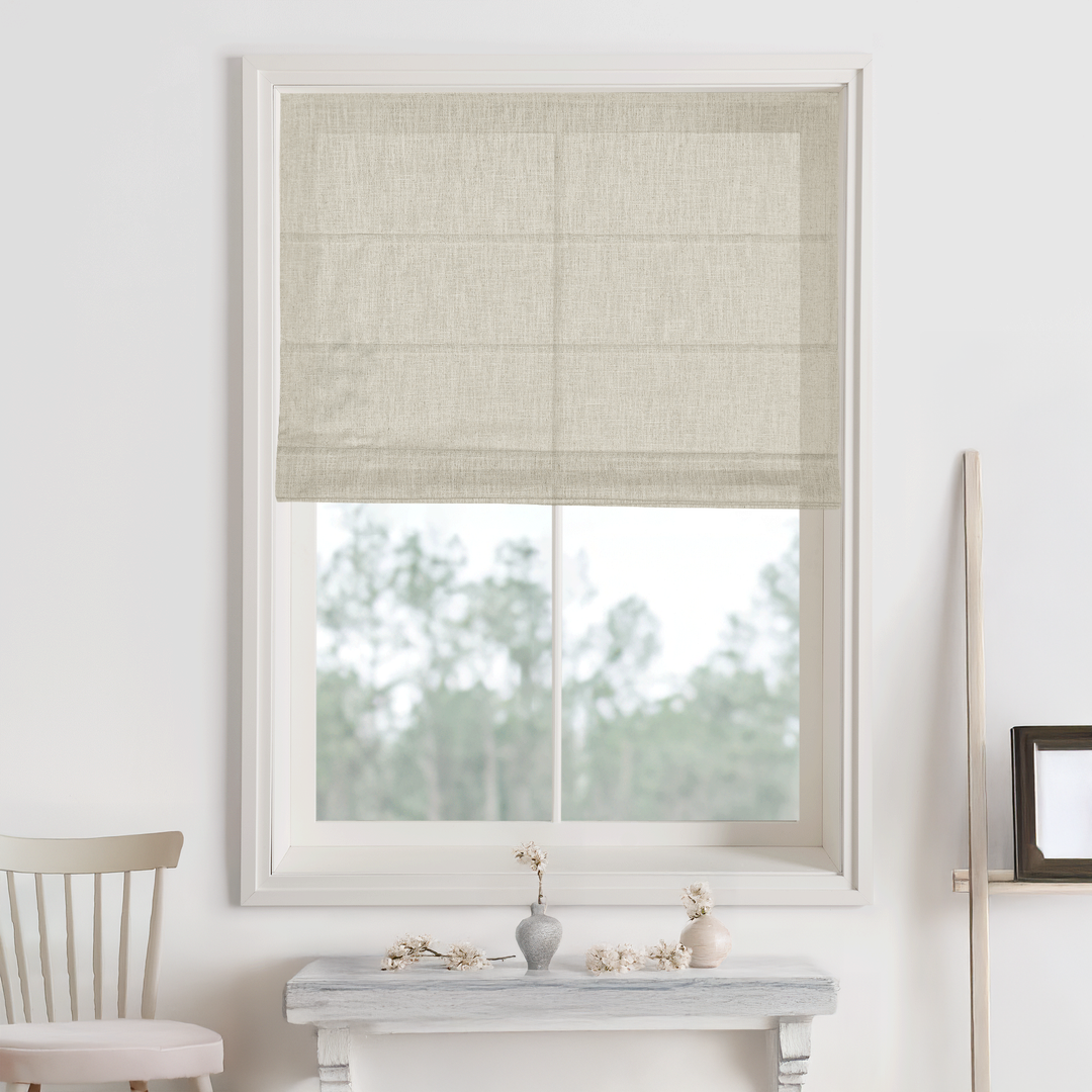 Bella Cotton Roman Shades & Blinds | Plain Fold