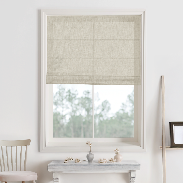 Bella Cotton Roman Shades & Blinds | Plain Fold