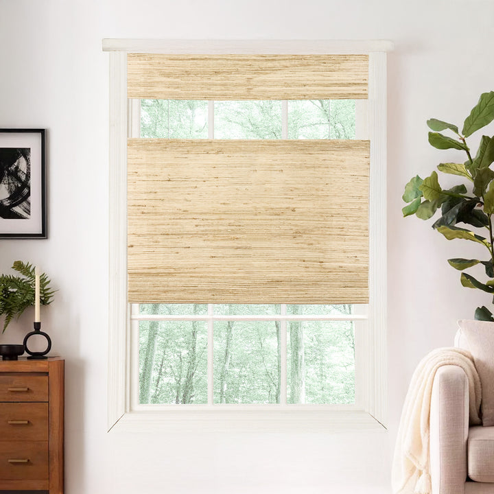 Ramie Woven Bamboo Blinds & Shades Top Down Bottom Up | Beige