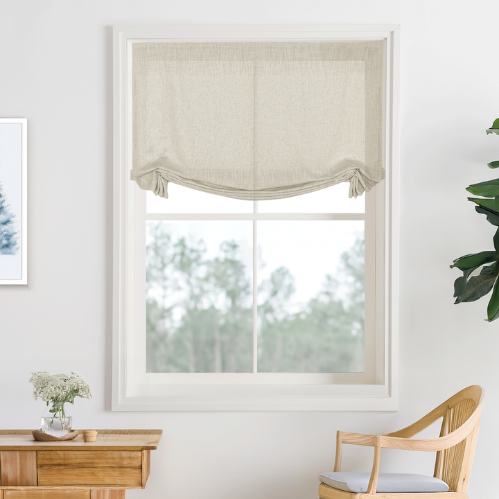 Bella Cotton No-Drill Roman Shades & Blinds | Swag